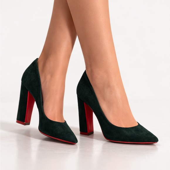 Shoes - Italy Green and Red leather Women's Pumps